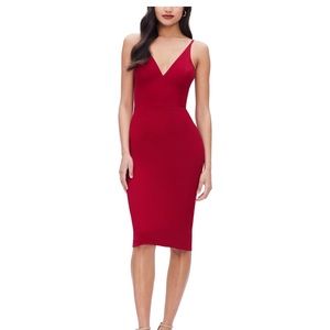 Dress The Population Lyla Dress Size L Color Garnet NWT